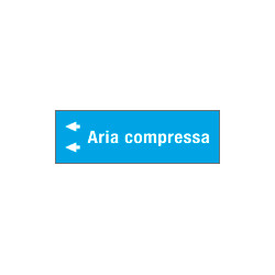 Foglio da 5 etichette fondo azzurro" ARIA COMPRESSA" sinistra