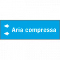Foglio da 5 etichette fondo azzurro" ARIA COMPRESSA" sinistra