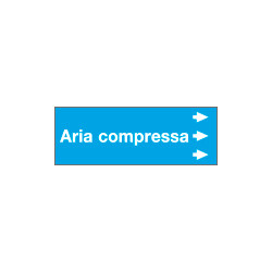 Foglio da 5 etichette fondo azzurro" ARIA COMPRESSA" destra