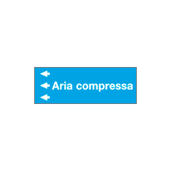 Foglio da 5 etichette fondo azzurro" ARIA COMPRESSA" sinistra