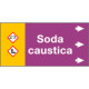 Etichetta fondo viola " SODA CAUSTICA " destra