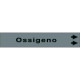 Foglio da 5 etichette fondo grigio "OSSIGENO" freccia destra