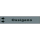 Foglio da 5 etichette fondo grigio "OSSIGENO" freccia sinistra