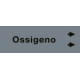Foglio da 5 etichette fondo grigio"OSSIGENO"destra