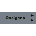 Foglio da 5 etichette fondo grigio"OSSIGENO"destra
