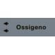 Foglio da 5 etichette fondo grigio"OSSIGENO"sinistra
