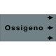 Etichetta fondo grigio "OSSIGENO" destra