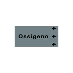 Etichetta fondo grigio "OSSIGENO" destra