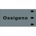 Etichetta fondo grigio "OSSIGENO" destra