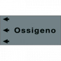 Etichetta fondo grigio "OSSIGENO" sinistra