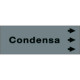 Foglio da 5 etichette fondo grigio "CONDENSA" destra