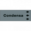 Foglio da 5 etichette fondo grigio "CONDENSA" destra