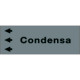 Foglio da 5 etichette fondo grigio "CONDENSA" sinistra