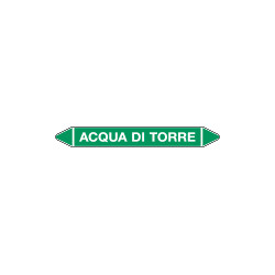 Foglio da 5 etichette autoadesive con frecce+simb. ACQUA DI TORRE