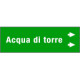 Foglio da 5 etichette fondo verde" ACQUA DI TORRE"destra