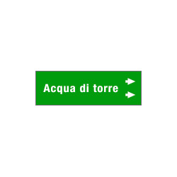 Foglio da 5 etichette fondo verde" ACQUA DI TORRE"destra