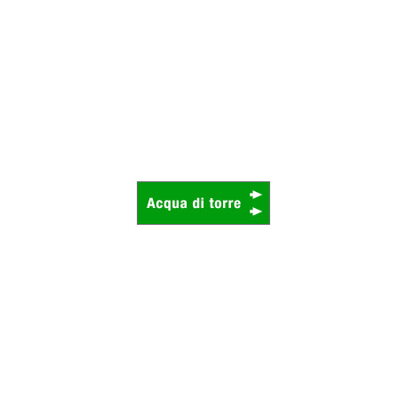 Foglio da 5 etichette fondo verde" ACQUA DI TORRE"destra