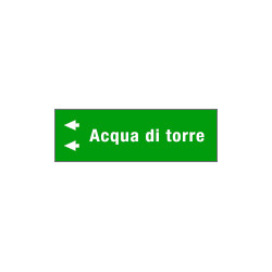 Foglio da 5 etichette fondo verde" ACQUA DI TORRE"sinistra