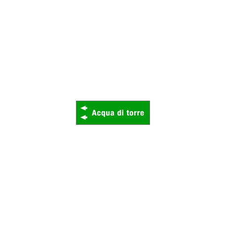 Foglio da 5 etichette fondo verde" ACQUA DI TORRE"sinistra