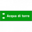 Foglio da 5 etichette fondo verde" ACQUA DI TORRE"sinistra