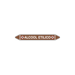Foglio da 5 etichette autoadesive con frecce e simboli x ALCOL ETILICO