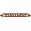 Foglio da 5 etichette autoadesive con frecce e simboli x ALCOL ETILICO