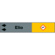 Foglio da 5 etichette fondo grigio" ELIO " freccia sinistra