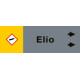 Foglio da 5 etichette fondo grigio"ELIO"destra
