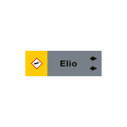 Foglio da 5 etichette fondo grigio"ELIO"destra