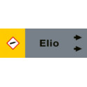 Foglio da 5 etichette fondo grigio"ELIO"destra