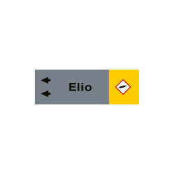 Foglio da 5 etichette fondo grigio"ELIO"sinistra
