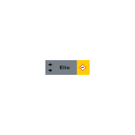 Foglio da 5 etichette fondo grigio"ELIO"sinistra