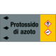 Etichetta fondo grigio " PROTOSSIDO D'AZOTO " sinistra
