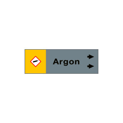 Foglio da 5 etichette fondo grigio" ARGON" destra