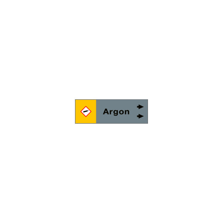Foglio da 5 etichette fondo grigio" ARGON" destra