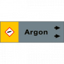 Foglio da 5 etichette fondo grigio" ARGON" destra
