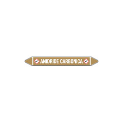 Etichetta singola autoadesiva con frecce e simboli ANIDRIDE CARBONICA