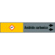 Foglio da 5 etichette fondo grigio"ANIDRIDE CARBONICA "freccia destra
