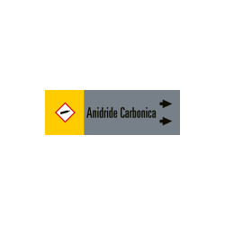 Foglio da 5 etichette fondo grigio"ANIDRIDE CARBONICA"destra