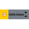 Foglio da 5 etichette fondo grigio"ANIDRIDE CARBONICA"destra