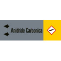 Foglio da 5 etichette fondo grigio"ANIDRIDE CARBONICA"sinistra