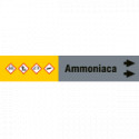 Foglio da 5 etichette fondo grigio"AMMONIACA" freccia dx