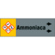 Foglio da 5 etichette fondo grigio" AMMONIACA " destra