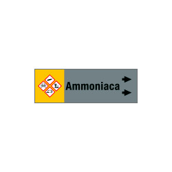 Foglio da 5 etichette fondo grigio" AMMONIACA " destra