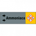 Foglio da 5 etichette fondo grigio" AMMONIACA " sinistra