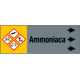 Foglio da 5 etichette fondo grigio "AMMONIACA"destra