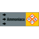Foglio da 5 etichette fondo grigio "AMMONIACA" sinistra