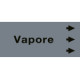 Foglio da 5 etichette fondo grigio"VAPORE" freccia destra