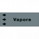 Foglio da 5 etichette " VAPORE " sinistra