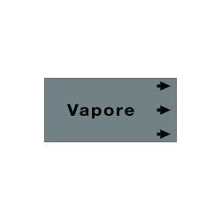 Etichetta fondo grigio " VAPORE" destra